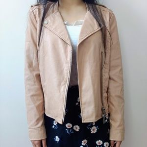 Peach Armani Exchange Moto Jacket